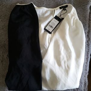 💖💖 NWT Dynamite Long Sleeve White And Black Bodysuit Size XL